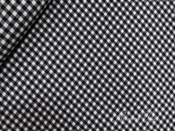 Vichy Seersucker Negro 150 Gr/m² | 150 cm