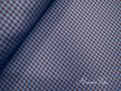 Vichy Seersucker Azúl-Marrón