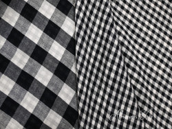 Doble Gasa Vichy Negro