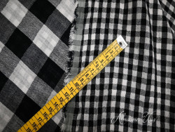 Doble Gasa Vichy Negro