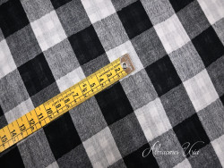 Doble Gasa Vichy Negro