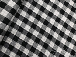 Doble Gasa Vichy Negro