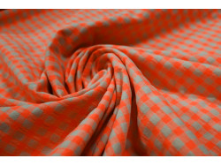 Vichy Seersucker naranja fluor