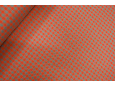 Vichy Seersucker Naranja Flúor150 Gr/m² | 150 cm