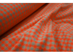 Vichy Seersucker naranja fluor