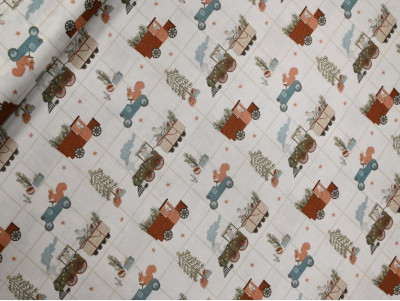 Popelín estampado|camiones