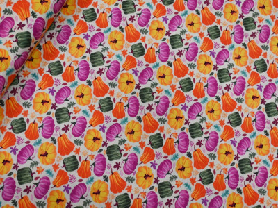 Popelín algodón 100% calabazas | Otoño festivo