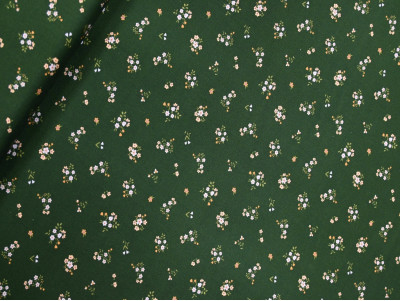 Popelín algodón 100% flores | Verde Botánico