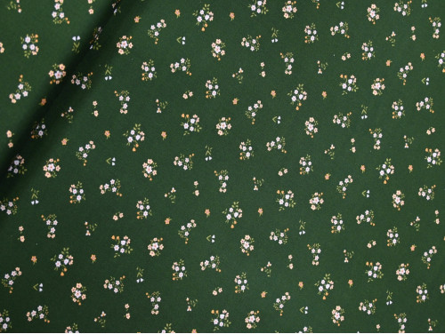 Popelín algodón 100% flores | Verde Botánico