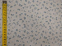 Popelín 100% algodón floral | Flores Beige