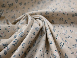 Popelín 100% algodón floral | Flores Beige
