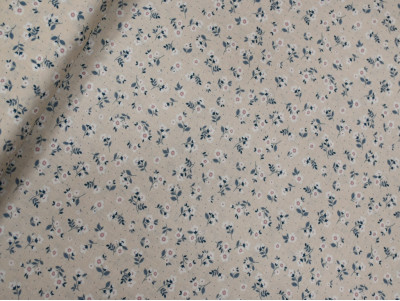 Popelín 100% algodón floral | Flores Beige
