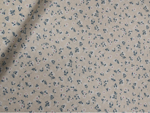 Popelín 100% algodón floral | Flores Beige