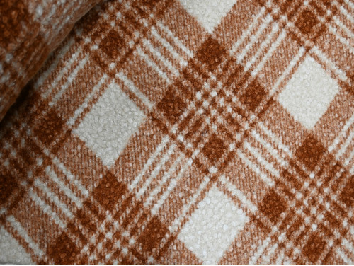 Bouclé Cuadros Teja | Flecce