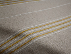 Loneta decorativa de rayas mostaza 280 cm | Brenta