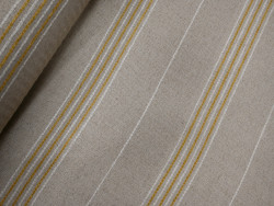 Loneta decorativa de rayas mostaza 280 cm | Brenta