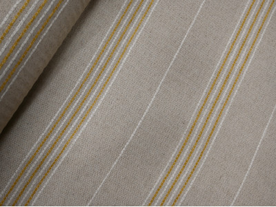 Loneta decorativa de rayas mostaza 280 cm | Brenta