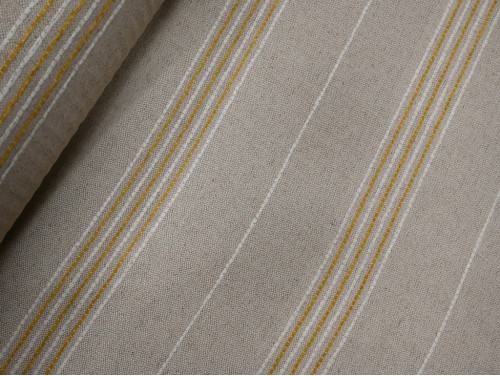 Loneta decorativa de rayas mostaza 280 cm | Brenta