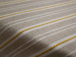 Loneta decorativa de rayas mostaza 280 cm | Tevere