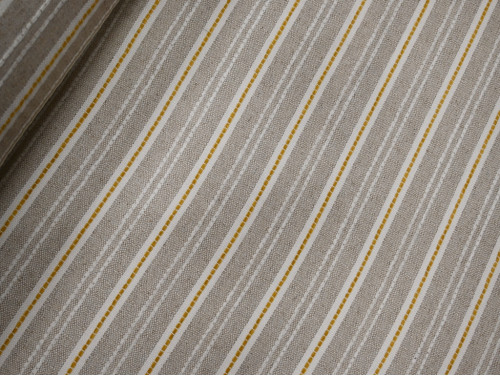 Loneta decorativa de rayas mostaza 280 cm | Tevere
