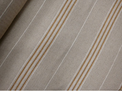 Loneta decorativa de rayas mostaza 280 cm | Brenta