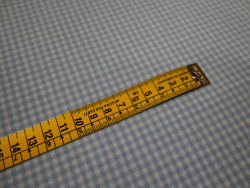Tela Vichy Celeste 100% Algodón Cuadros y Rayas