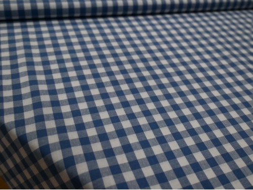 Tela Vichy Azul 100% Algodón | Cuadros y Rayas