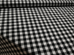 Tela Vichy Negro 100% Algodón | Cuadros y Rayas