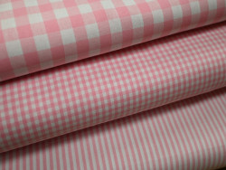 Tela Vichy Rosa 100% Algodón | Cuadros y Rayas