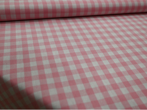 Tela Vichy Rosa 100% Algodón | Cuadros y Rayas