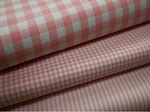 Tela Vichy Rosa 100% Algodón | Cuadros y Rayas