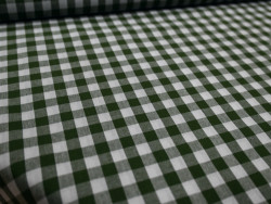 Tela Vichy Verde Oscuro 100% Algodón | Cuadros y Rayas
