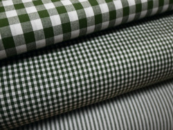 Tela Vichy Verde Oscuro 100% Algodón | Cuadros y Rayas