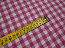 Tela Vichy Fucsia 100% Algodón | Cuadros y Rayas