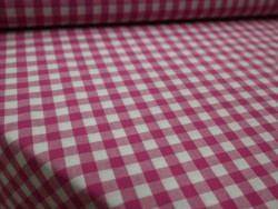 Tela Vichy Fucsia 100% Algodón | Cuadros y Rayas