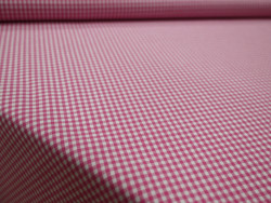 Tela Vichy Fucsia 100% Algodón | Cuadros y Rayas