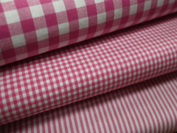 Tela Vichy Fucsia 100% Algodón | Cuadros y Rayas