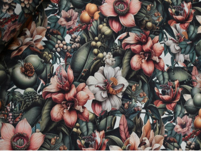 Loneta Estampada de Flores 280 cm | Tapicería y Decoración