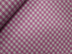 Tela Vichy Fucsia 100% Algodón | Cuadros y Rayas