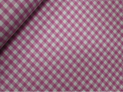 Tela Vichy Fucsia 100% Algodón | Cuadros y Rayas