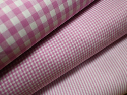 Tela Vichy Fucsia 100% Algodón | Cuadros y Rayas