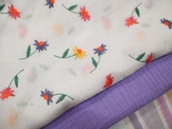 Voile Bordado Floral | 100% Algodón