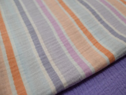 Muselina Estampada de Rayas | 100% Algodón