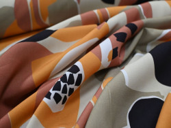 Ecovero Estampado Abstracto | Telas Sostenibles