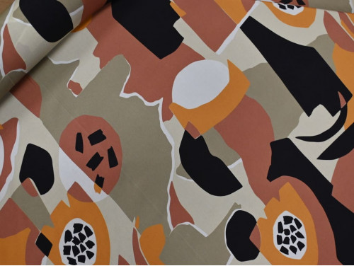 Ecovero Estampado Abstracto | Telas Sostenibles
