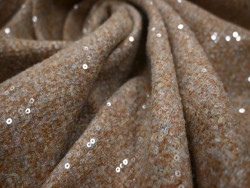 Tweed con Lentejuelas | Tela de Alta Costura