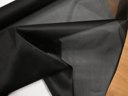 Organza de Seda 100% | Tejido de Lujo para Alta Costura | Color Negro