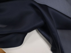 Organza de Seda 100% | Tejido de Lujo para Alta Costura | Color Marino