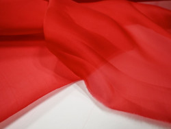 Organza de Seda 100% | Tejido de Lujo para Alta Costura | Color Rojo