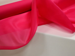 Organza de Seda 100% | Tejido de Lujo para Alta Costura | Color Fucsia